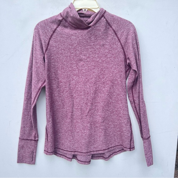 Lululemon peplum Warm your core long sleeve shirt 6 8 medium pleated back - Picture 3 of 7